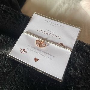 Katie Loxton Nordstrom Friendship Double Heart Rose Gold Silver Bracelet